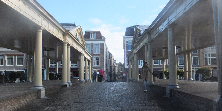 Koornburg-brug-pilaren-Leiden-Nederland