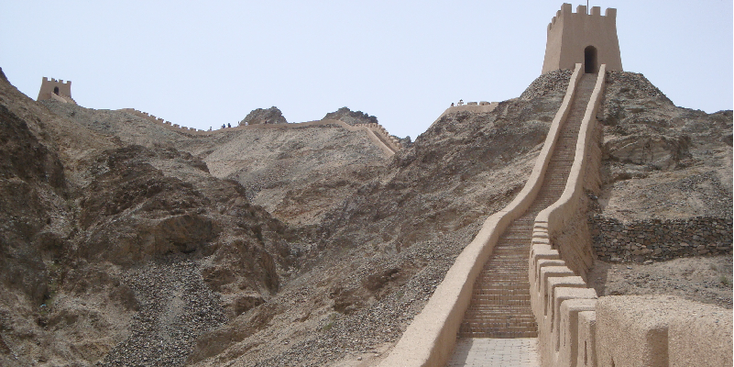 Jiayuguan-Chinese-muur-China-fort-zandsteen