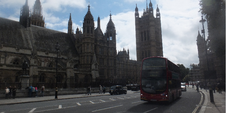 Londen-House-of-Parlement-dubbeldekker-Engeland
