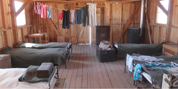 Manzanar-War-Relocation-Authority-kamp-barak-Japanner-Californië-Verenigde-Staten