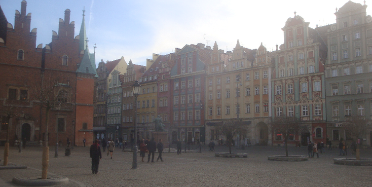 Wroclaw-Breslau-koopmans-vakmans-huizen-plein-Polen
