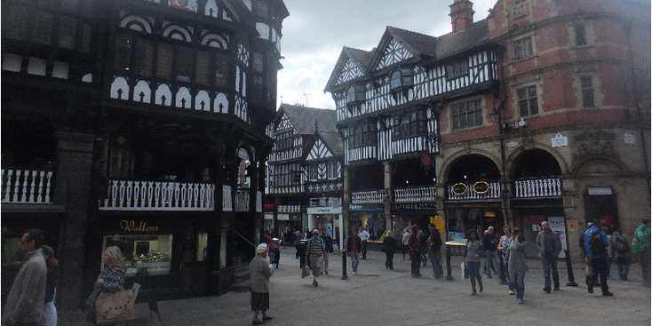 Chester-shopping-winkelstraat-zuil-column-pilaar-Romeins-Roman-Engeland