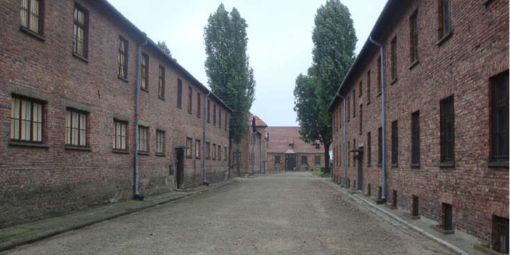 Auschwitz-blokken-gebouwen-concentratiekamp-nazi-SS-WW2-Oswiecim-Polen