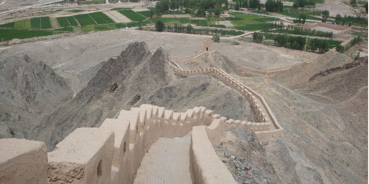 Jiayuguan-Chinese-muur-China-fort-zandsteen