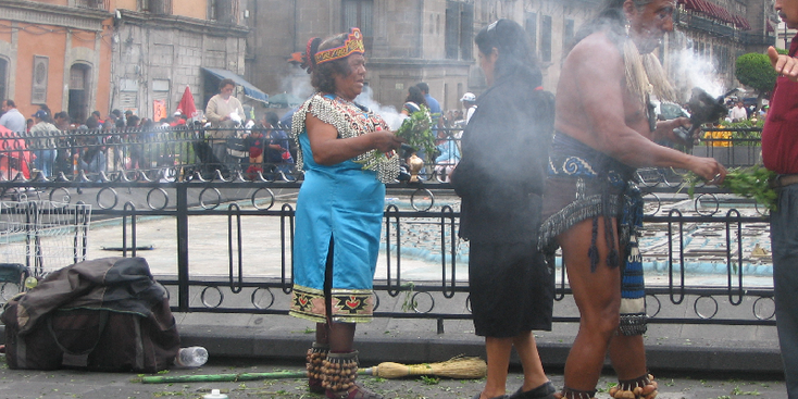 Zocalo-Mexico-stad-Indianen-zegening