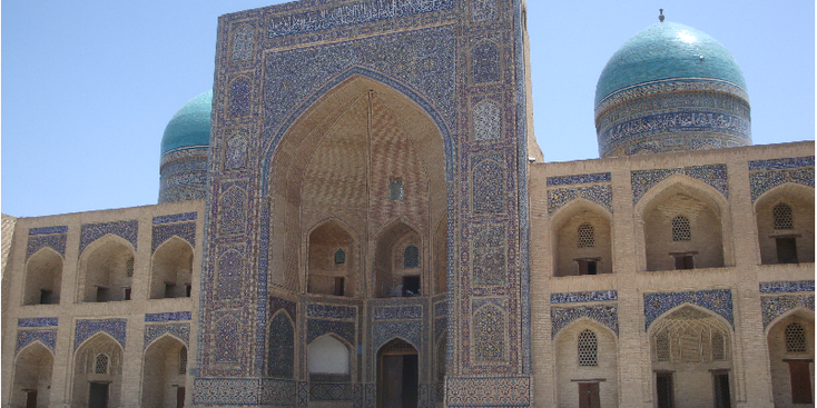 Buchara-koepel-blauwe-tegels-Oezbekistan