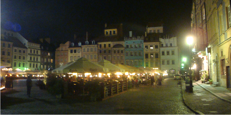 Rynek-Starego-Miasta-marktplein-terrassen-plein-Warchau-Polen