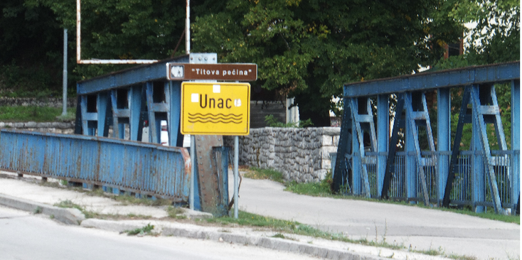 Drvar-Tito-rivier-Unac-bord-Bosnië-Herzegovina