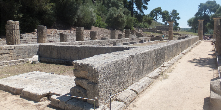 Olympia-Hera-Peleponnese-Grieks-Griekenland-tempel-Olympische-Spelen