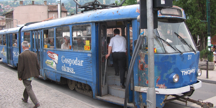 Bascarsija-wijk-Sarajevo-tram-binnenstad-Ottomaans-Turks-Bosnië-Herzegovina