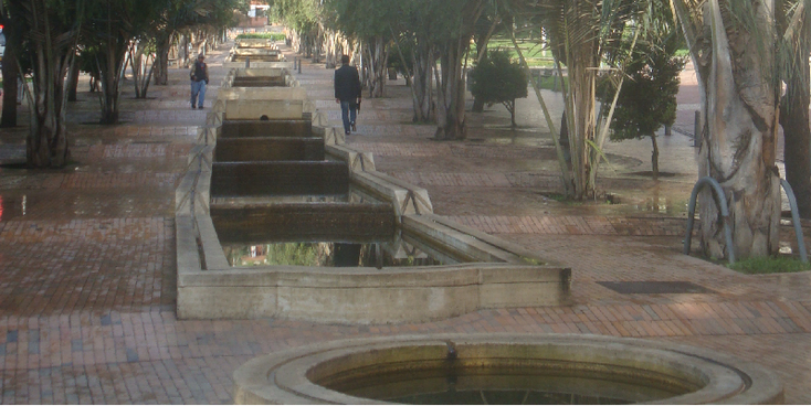 Bogota-La-Candelaria-buurt-straatleven-Colombia