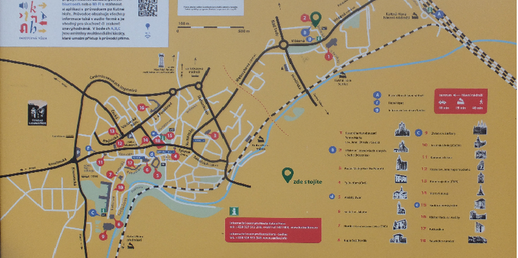 Kutna-Hora-stadsplattegrond-map-kaart-Tsjechië