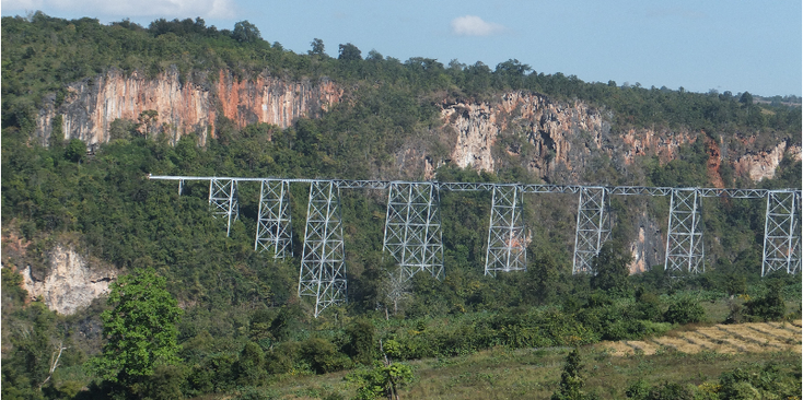 Gokteila-Gokteik-viaduct-trein-Myanmar-Birma