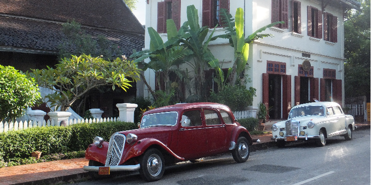 Luang-Prabang-Rolls-Royce-Frans-huis-Mercedes-Laos