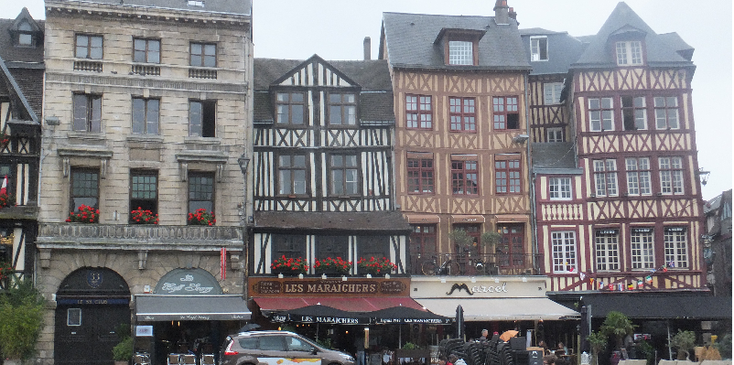 Rouen-koopmanshuizen-vakmanshuizen-Frankrijk