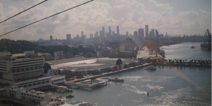 Singapore-skyline-kabelwagen-stad
