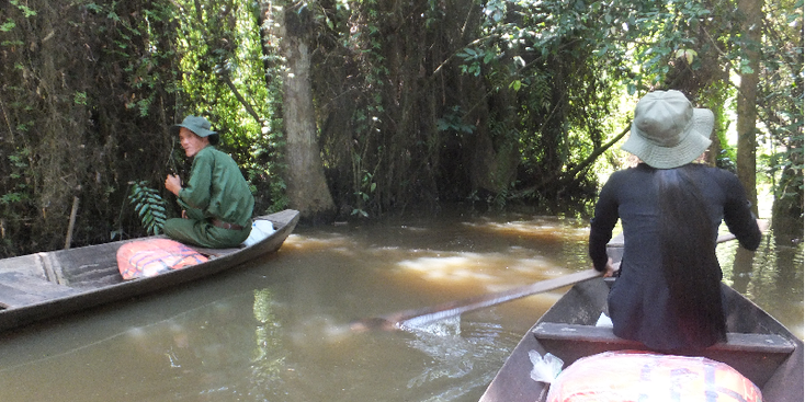 Rung-Tram-hoofdkwartier-Vietcong-verborgen-geheim-kano-kanalen-Vietnam-Mekong-Delta