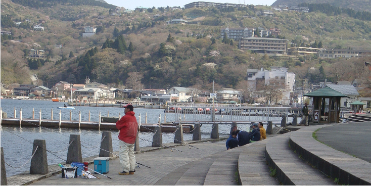 Hakone-Moto-Ashino-Ko-meer-visser-Japan
