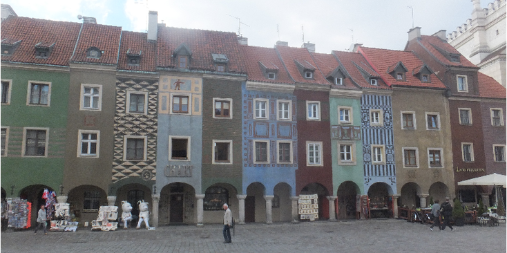 Poznan-Posen-gekleurde-koopmanshuizen-vakmanshuizen-Polen