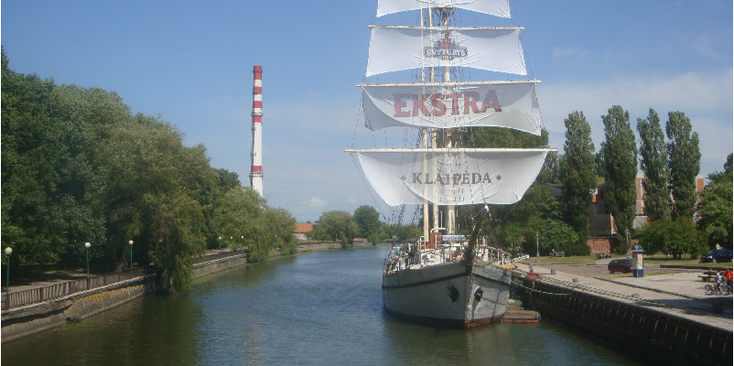 Klaipeda-rivier-boot-Litouwen