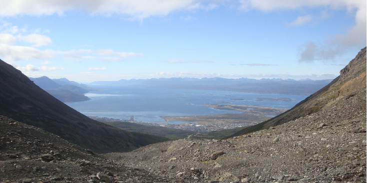 Ushaia-Beagle-kanaal-Cerro-Glaciar-Martial-uitzicht-Argentinië-gletsjer