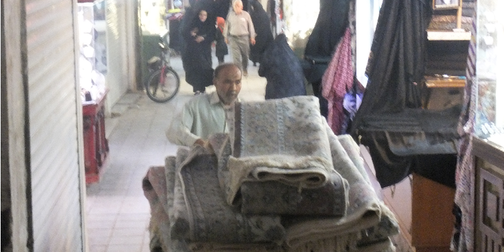 Kashan-bazaar-markt-tapijten-Iran