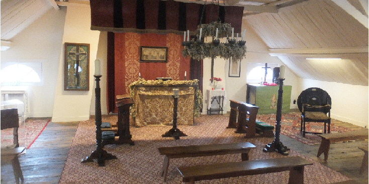 Poperinge-Talbot-House-Relax-WW1-zolder-altaar-kerk-Brandhoek-België