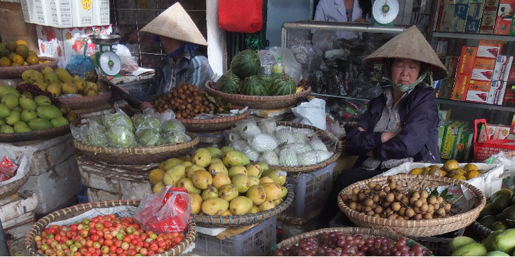 Dalat-markt-groente-fruit-stal-verkoopster-Vietnam