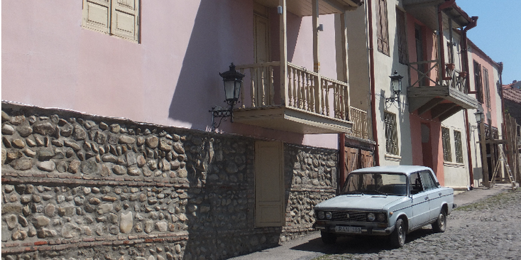 Sighnaghi-Kakheti-Georgië-lada-auto