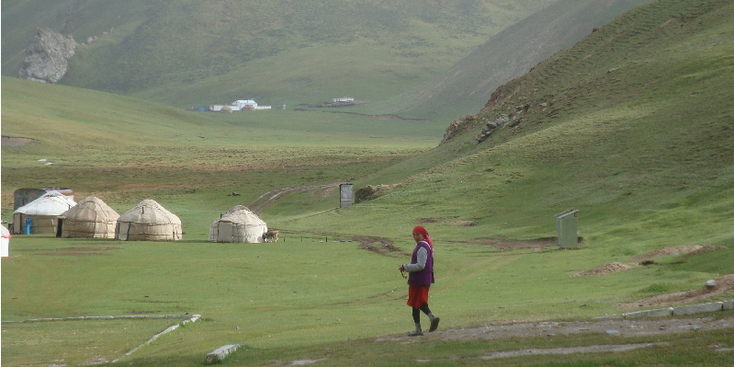 Tash-Rabat-yurt-ger-vilten-hut-Zijderoute-hotel-Karavanserai-Kirgizië