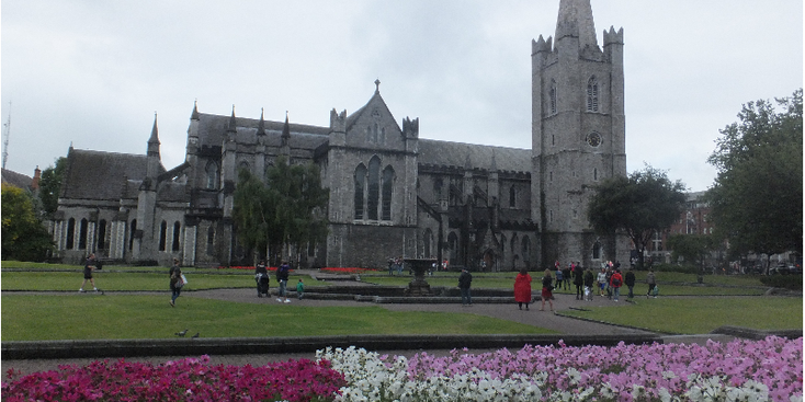 Dublin-kasteel-bloemen-Ierland