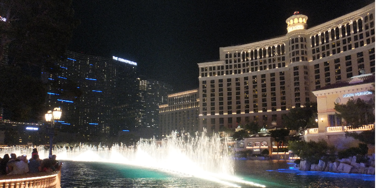 Bellagio-Las-Vegas-fontein-spuitend-water-vijver-hotel-Comomeer-Verenigde-Staten