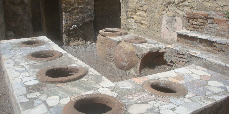 Herculaneum-wc-publiek-archeologie-lava-Romein-Italië