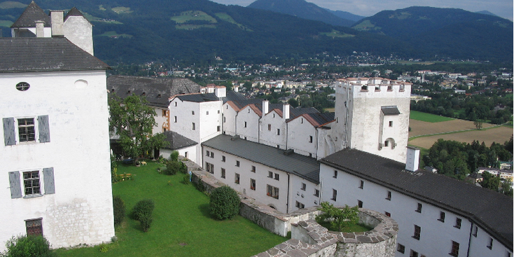 Salzburg-kasteelmuren-Oostenrijk