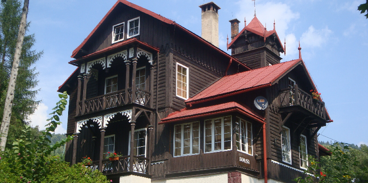Szczawnica-huis-hout-architectuur-Pieniny-Nationaal-Park-Polen