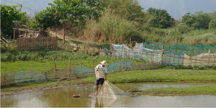 Vang-Vieng-Nam-Song-Nam-Xong-rivier-visser-Laos