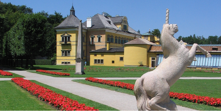 Hellbrunn-slot-paard-waterfestijn-Salzburg-Oostenrijk