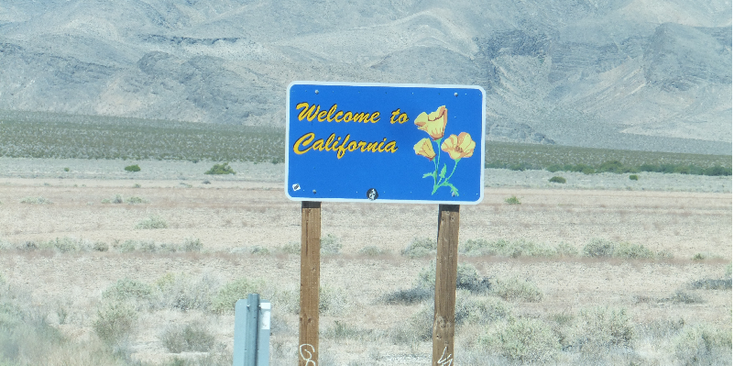 Californie-California-staat-welkomstbord-Verenigde-Staten