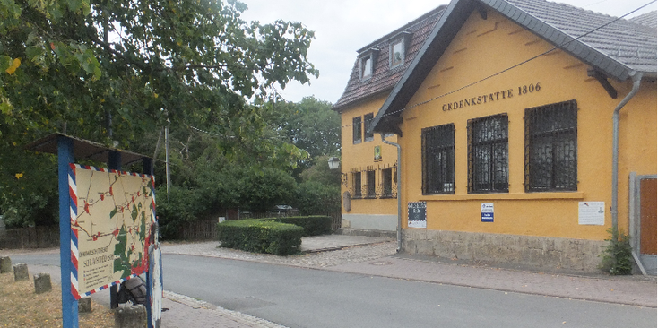 Cospeda-museum-gedenkstatte-1806-slagveld-Napoleon-Jena-bord-Duitsland