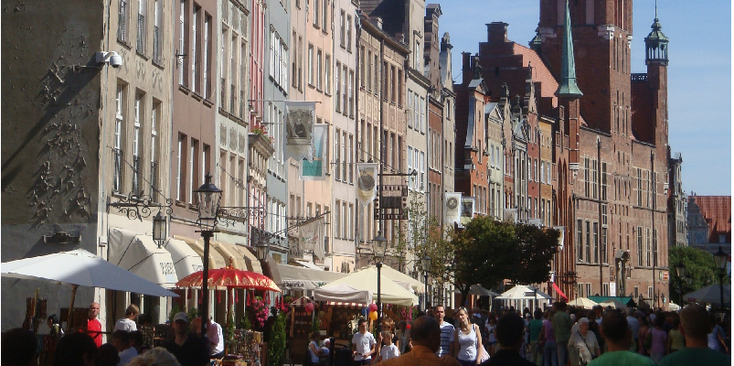 Dlugi-Targ-grote-markt-Gdansk-trap-amber-Polen