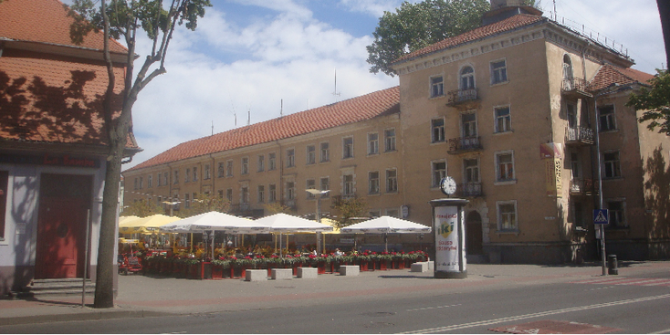 Klaipeda-plein-terras-Litouwen