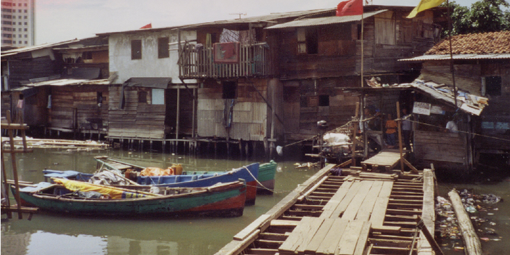 Jakarta-Sunda-kelapa-tolbrug-boten-vlot-Java-Indonesië