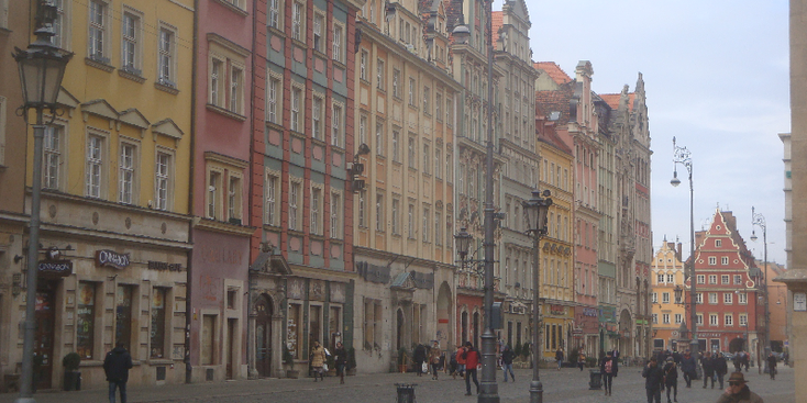 Wroclaw-koopmans-vakmans-huizen-plein-Polen