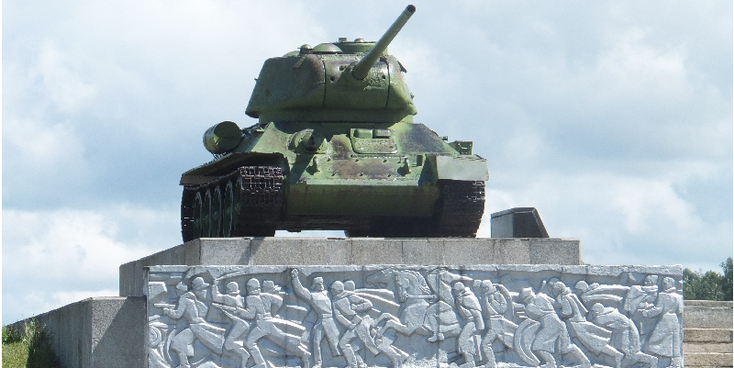 Borodino-T-34-tank-monument-veldslag-1941-Moskou-Rusland