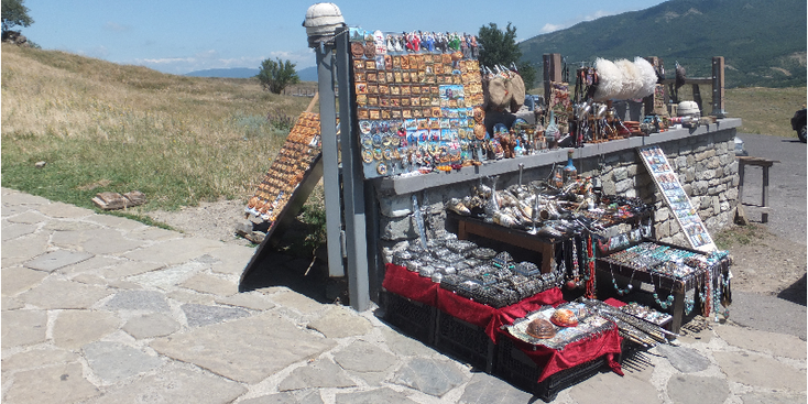 Mtscheta-Aragvi-rivier-Dzjvari-klooster-souvenir-Georgië