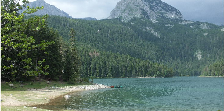 Zwarte-meer-crno-jezero-Durmitor-nationaal-park-Niksic-Montenegro-bergen-naaldbos