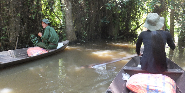 Rung-Tram-hoofdkwartier-Vietcong-verborgen-geheim-kano-kanalen-Vietnam-Mekong-Delta