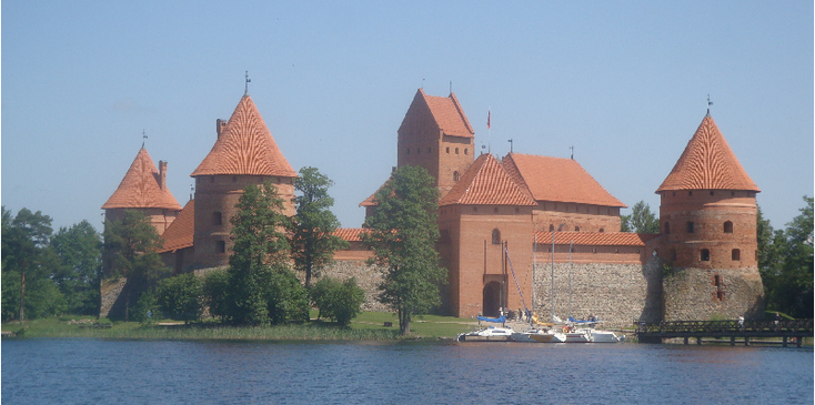 Trakai-kasteel-eiland-Middeleeuws-rode-bakstenen-Litouwen
