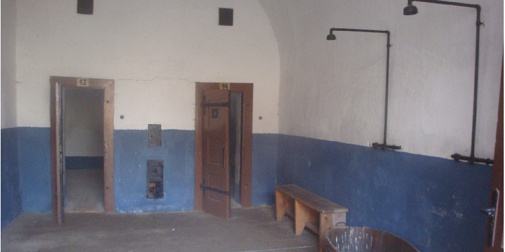 Theresienstadt-Terezin-concentratiekamp-douche-fort-Tsjechie-Tsjechoslowakije-nazi-joden-model-monument