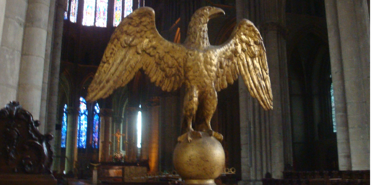 Reims-kathedraal-Jeanne-d'Arc-koningen-gekroond-Frankrijk-beelden